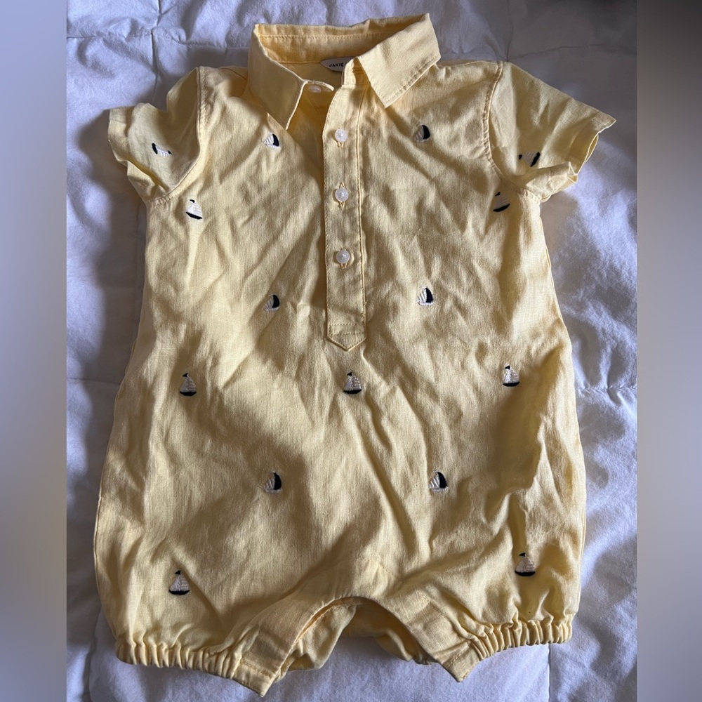 Janie and Jacket Sailboat Romper